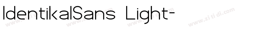 IdentikalSans Light字体转换